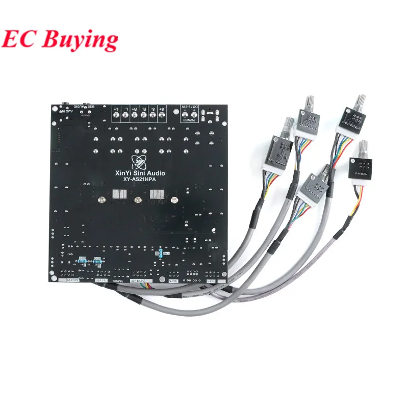 AS21HPA High-Power Bluetooth-BT 5.2 Digital Amplifier Board 2.1 Channel Class D Subwoofer 300W*2+600W TPA3255 Speaker Module