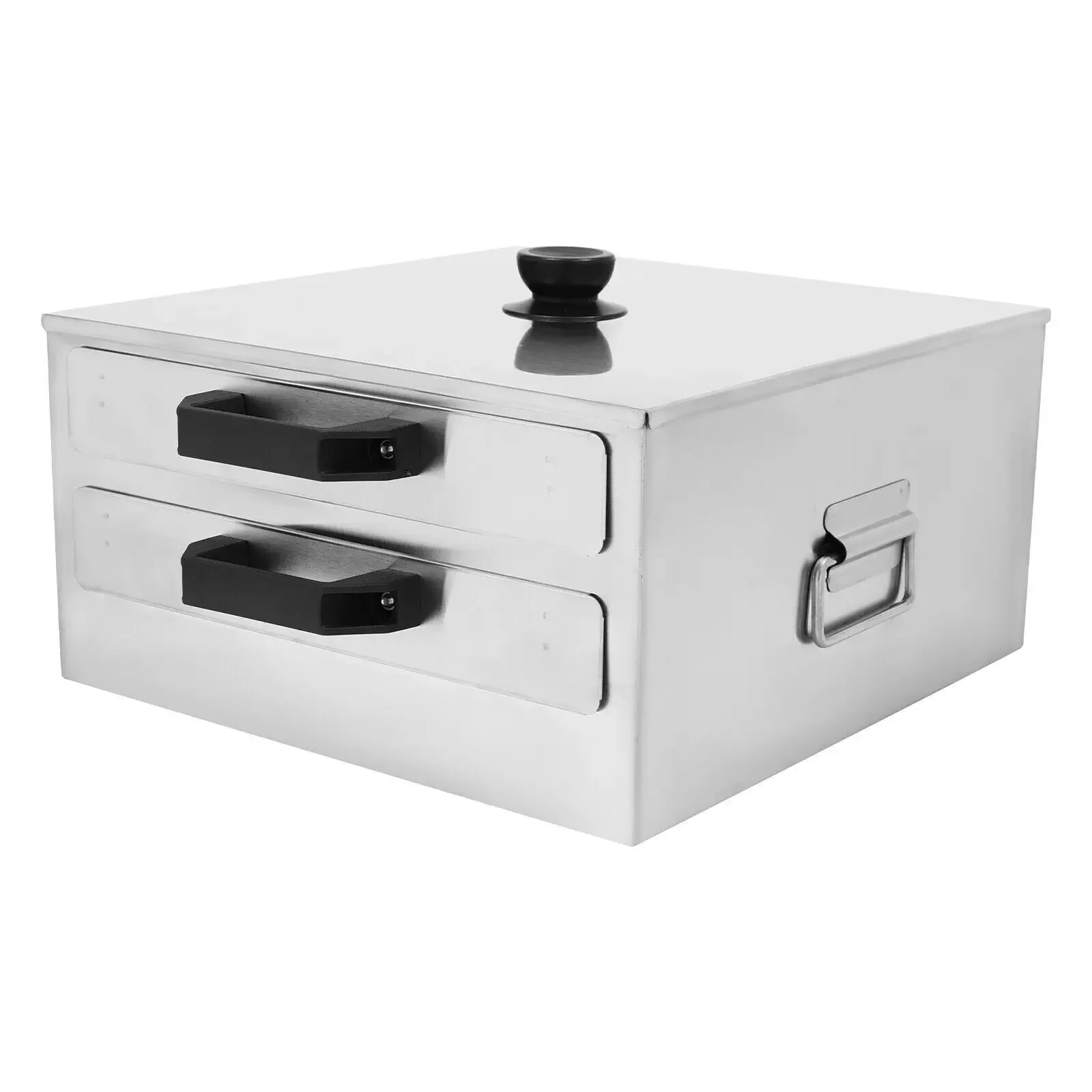 ماكينة لف المعكرونة الأرز الكانتونية مكونة من طبقتين للإفطار المنزلي 304 باخرة من الفولاذ المقاوم للصدأ مع مكشطة درج إضافية