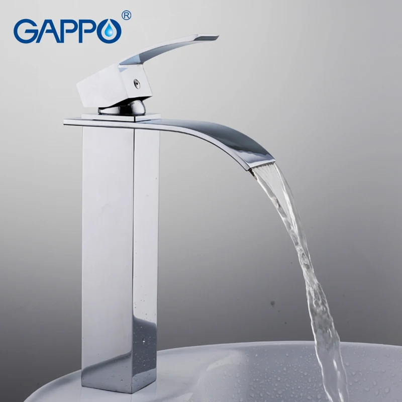 

GAPPO Hot cold basin faucet Waterfall Bathroom Vanity Sink Faucet Single Lever Chrome Brass Hot and cold Basin Washing Taps