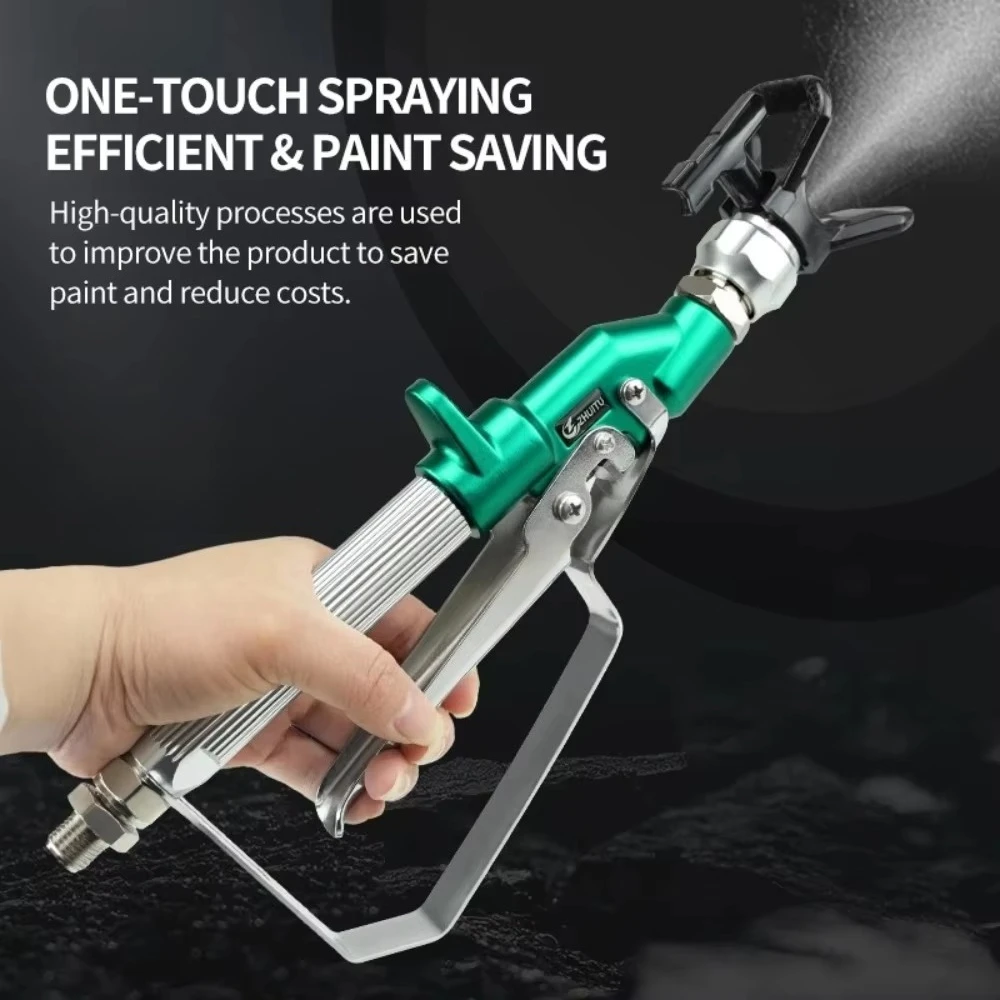 Airless Spraying Machine Spare Parts, 3600PSI High Pressure Inline Paint Spray Gun with Nozzle Guard for Industrial Painting
