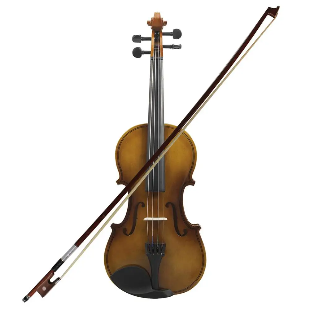 

Acoustic Violin For Beginners Practice Retro Basswood Violin With Piano Box Rosin Bow Children Students Gift