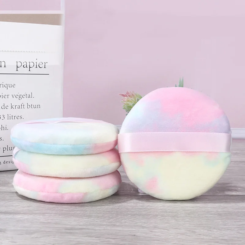 1/2 Stuks Make-Up Spons Puff Gladde Cosmetische Trekjes Rond Gezicht Body Powder Puff Schoonheid Spons Make-Up Accessoires