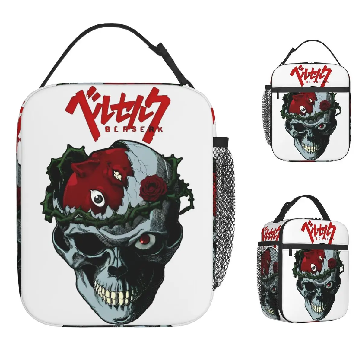 

Japanese Anime Berserk Lunch Bag Guts Cool Manga School Lunch Box For Adult Casual Thermal Tote Handbags Waterproof Cooler Bag