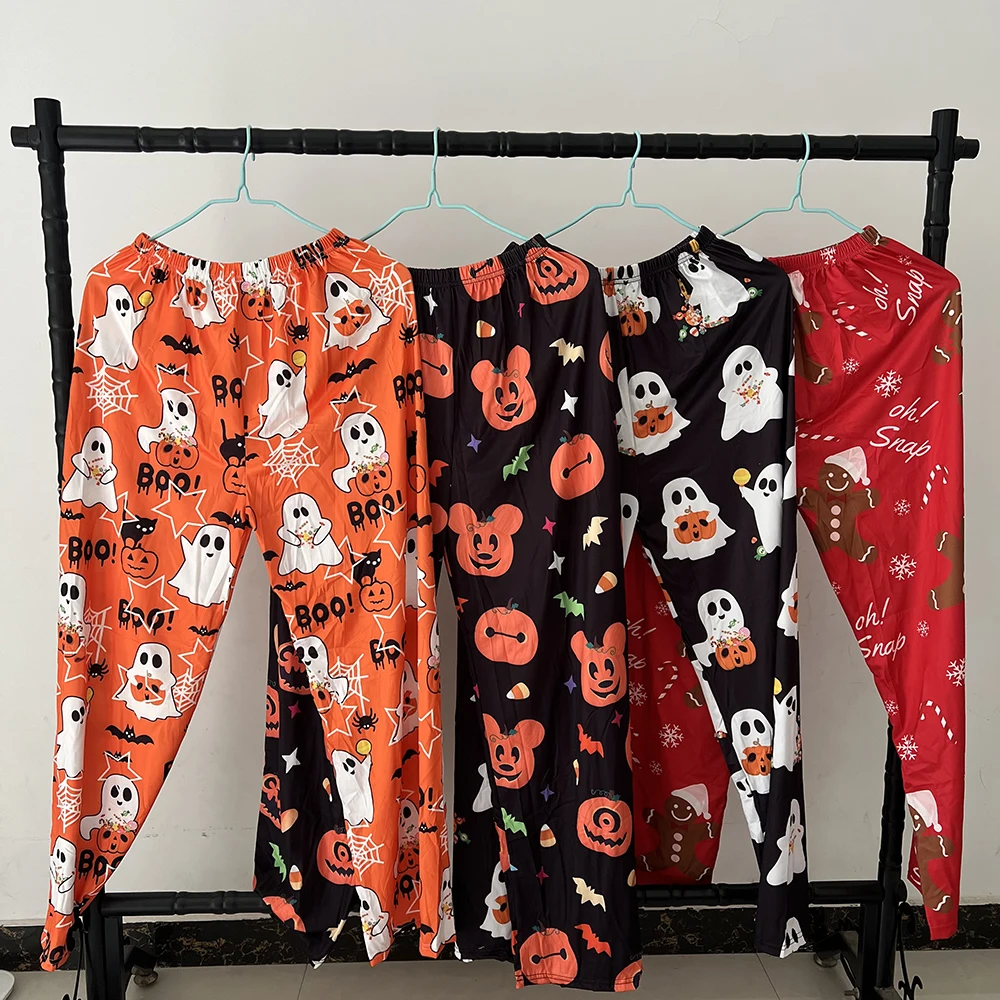 

Pajama Pants 2025 New Halloween Pajama Trousers Anime Home Pants Summer Thin Style Beach Loungewear Trouser