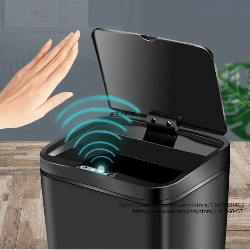 12L Smart Automatic Sensor Trash Can Induction Waste Bin PP Plastic Eco-Friendly Dustbin Household  Kitchen Garbage with Lid