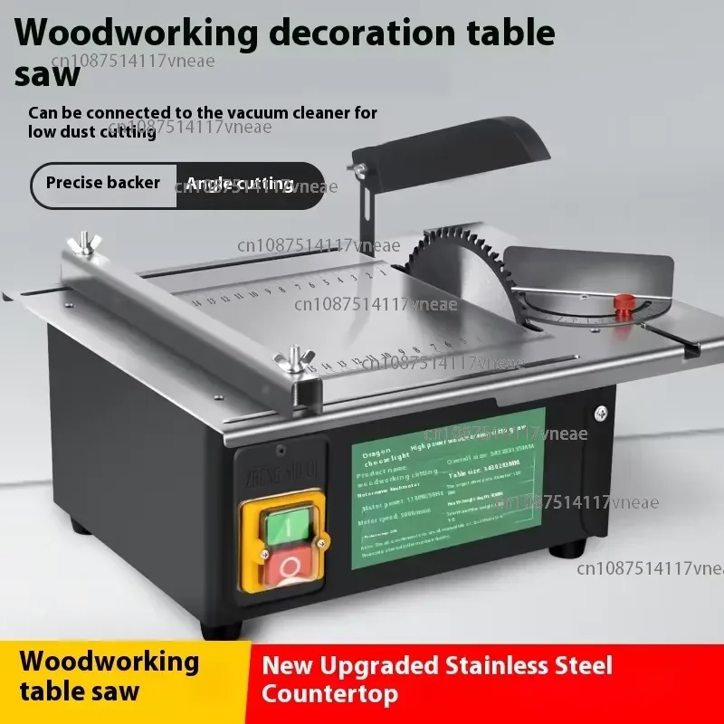High-Powe Mini CirculaSaw Small Horizontal Multi-Function Woodworking Cutting Machine 230/120V 0-45 Bevel
