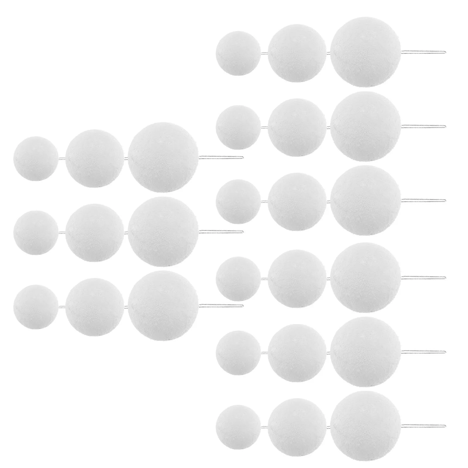 

18Pcs White Foam Balls Christmas Decoration Balls for Tree Hanging Holiday Seasonal Decor Bauble Xmas Ornament Supplies