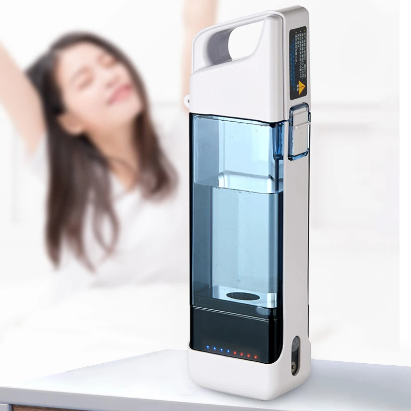 수소 발생기 워터 컵 필터 이온화 장치 제조기 수소가 풍부한 물 휴대용 슈퍼 항산화제 ORP 수소 병 350ml