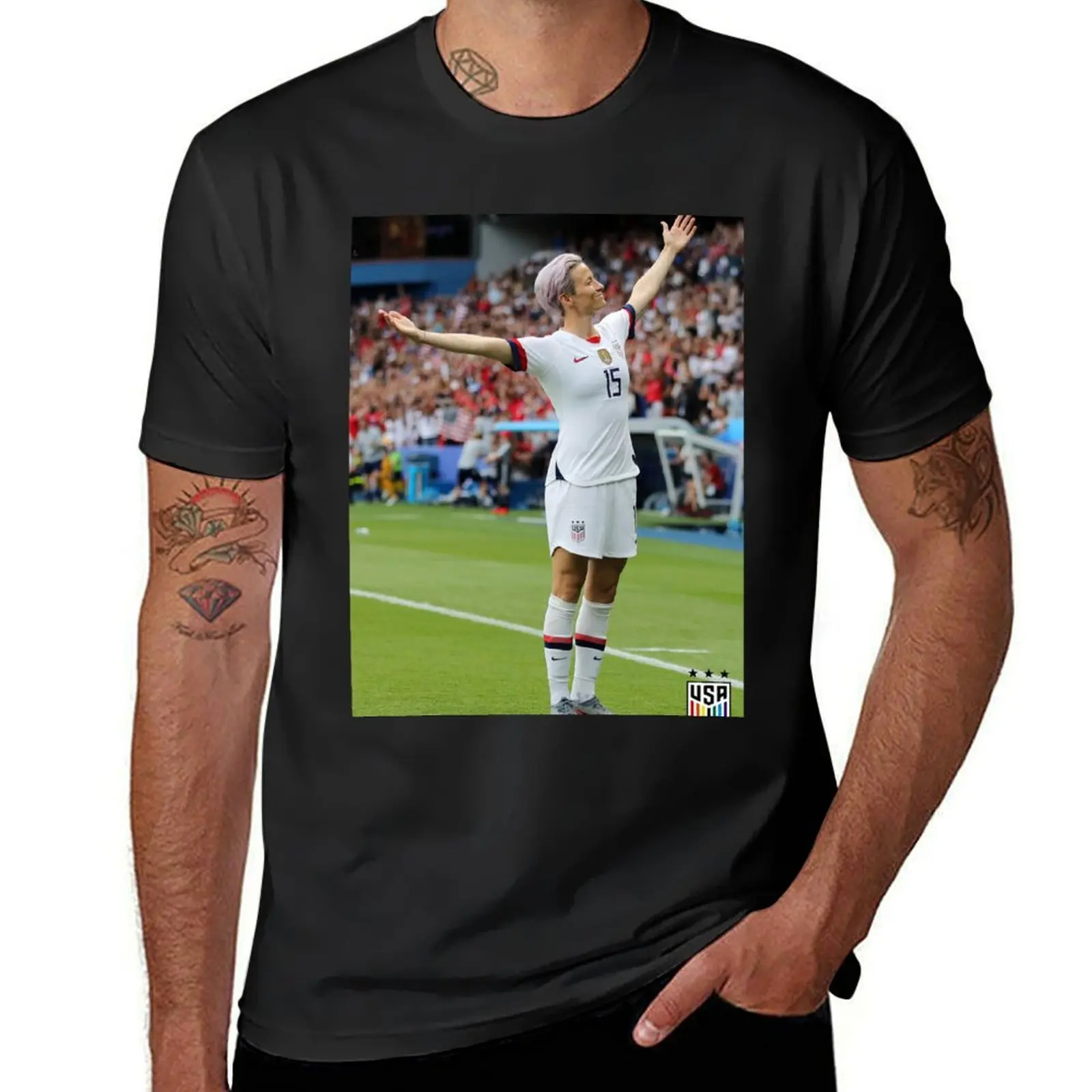 Megan Rapinoe Goal vs France Getty T-Shirt boys animal print shirts graphic tees animal prinfor boys plain black t shirts men