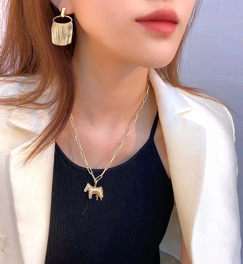 LUOWEND 100% 18K أقراط الذهب الأصفر ثعبان العظام سلسلة تصميم الفرنسية رومانسية شرابات إسقاط أقراط للنساء مجوهرات الحفلات العالية
