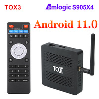 UGOOS New TOX3 Amlogic S905X4 Android 11.0 TV Box 4GB 32GB Set top box 2.4G 5G WiFi BT4.1 1000M 4K TVBOX VS X96 Max X4 PRO