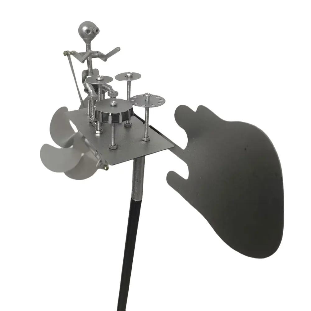 

Metal Wind Spinner Percussionist Music Figurines and Statues Outdoor Wind Sculpture for Garden Yard Patio Lawn Porch Backyard