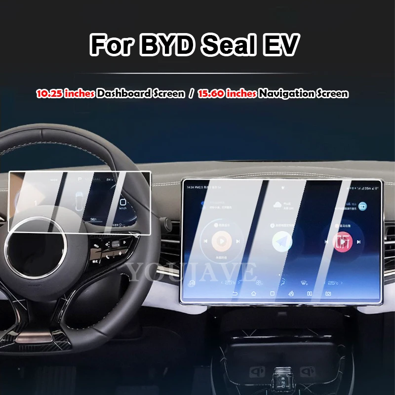 

Для BYD Seal EV 2022-2025 Автомобильная навигация GPS Ультратонкая пленка против отпечатков пальцев Полноэкранная защита Аксессуары из закаленного стекла