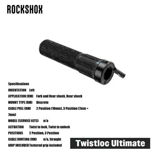 ROCKSHOX-Twistloc Ultimate REMOTE 3P Pedal abierto y bloqueo, opciones 2P, izquierda y derecha, accesorios para bicicleta de montaña y carretera, ciclismo