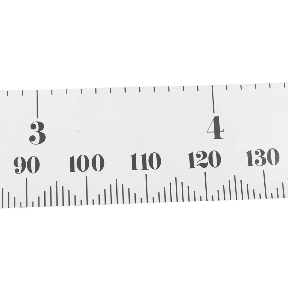 Dual Scale Mark Growth Height Chart Pine Wood 78.7x7.9in Wooden Hanging Height Scale Rectangle Black White Height Tracker