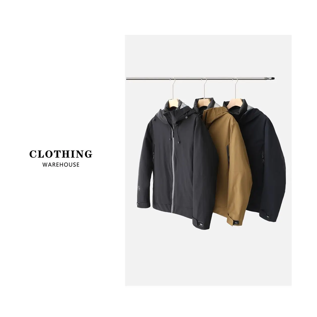 

Outdoor Peak Hard ell Tee-in-One Full Body Glued down Jaet Removable 90 down Inner Men's Hooded down Coat