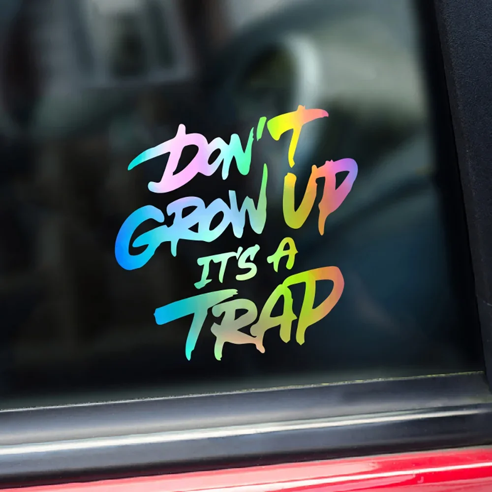 

Car Styling Don't Grow Up It's A Trad Car Sticker Truck Vinyl Decal Horsebox Car Accessories Decor for Car Bumper Window