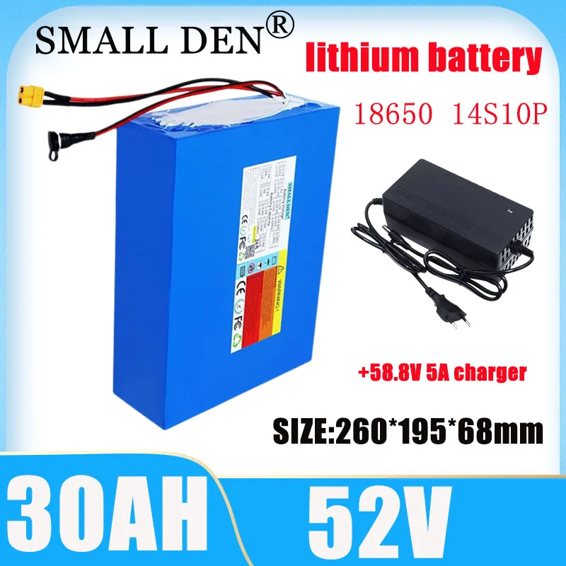 

New 52v 30ah 2000W lithium battery pack 18650 14S10P electric bicycle scooter motorcycle tricycle charging battery+5a charger