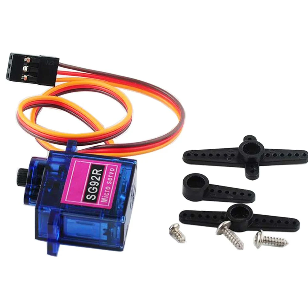 SG92R محرك سيرفو صغير 4.8-6 فولت 360/270/180 درجة دوران مستمر زاوية يمكن التحكم فيها للروبوت RC الطائرة بدون طيار نموذج طائرة 9 جرام