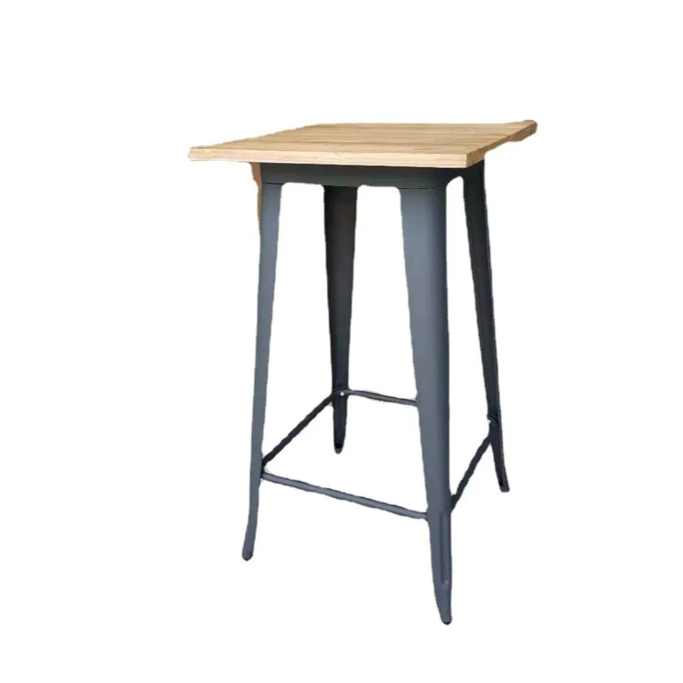 

Loft wrought iron bar table, industrial style American round bar table