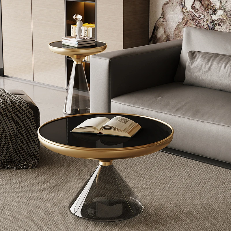 Luxury Nordic Coffee Table Designer Organizer Round Standing Unique Side Table Aesthetic Kaffee Tische Chinese Style Furniture