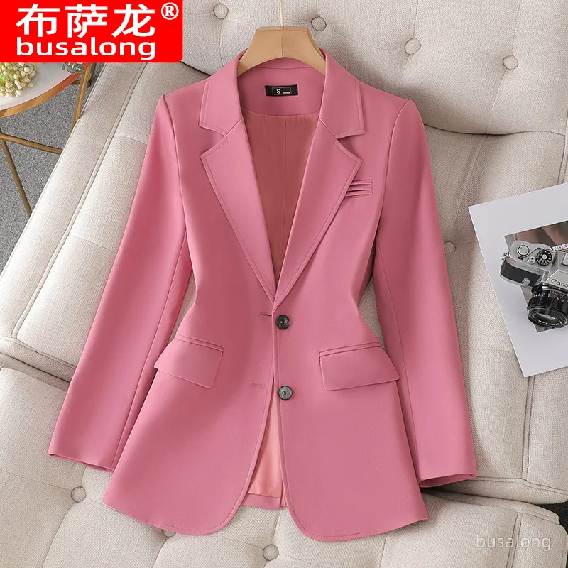 Blazer jaqueta outono inverno feminino manga longa profissional pequeno blazer formal wear jaqueta feminina entrevista vendas workwear660