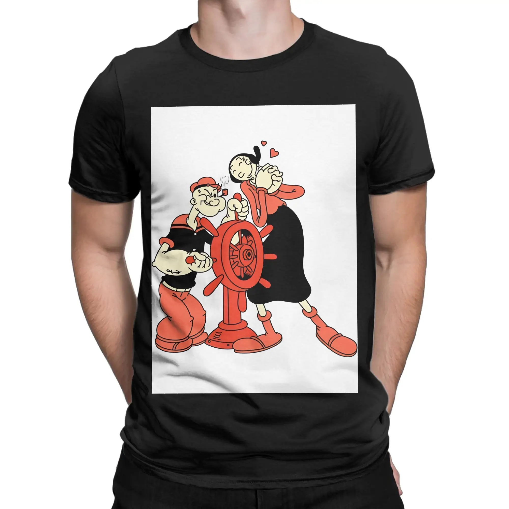 pPopeye  Olive Oyl Funny 100% Cotton T-Shirt pPopeye Tops Tees For Men