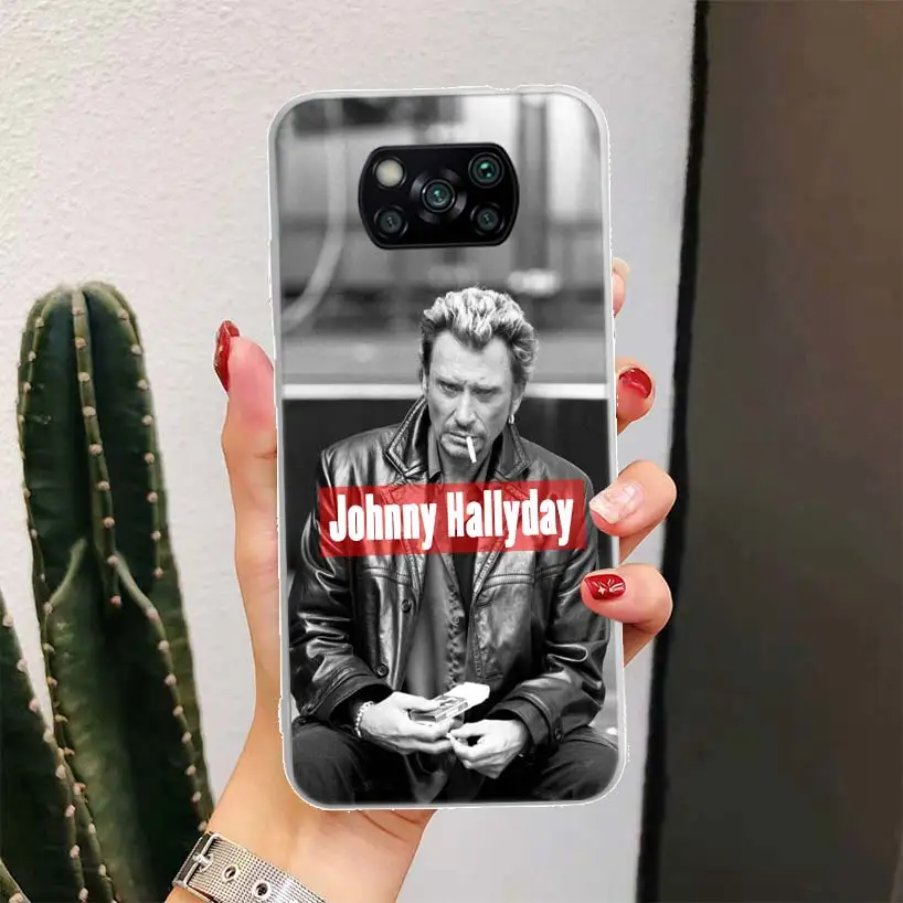 Johnny Hallyday Music Phone Case For Xiaomi Poco X6 X5 X4 X3 Nfc F6 F5 Pro F4 Gt F3 F2 F1 M5 M5S M4 M3 5G Shell Coque X3 GT X5 X