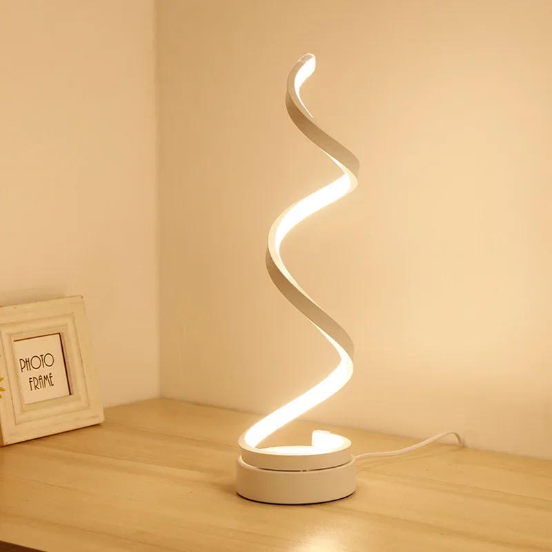 Imagem -06 - Moderna Lâmpada de Mesa Led Cobra Proteção para os Olhos Luz Decorativa para Sala Estar Quarto Cabeceira Estudo Escritório Linha Iluminação