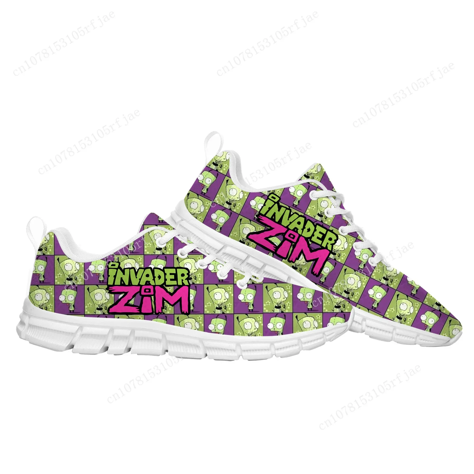 Hot Animation Invader Sports Custom Shoes Cartoon Zim Mens Womens  Sneaker Tailor Made Couple Built Shoes