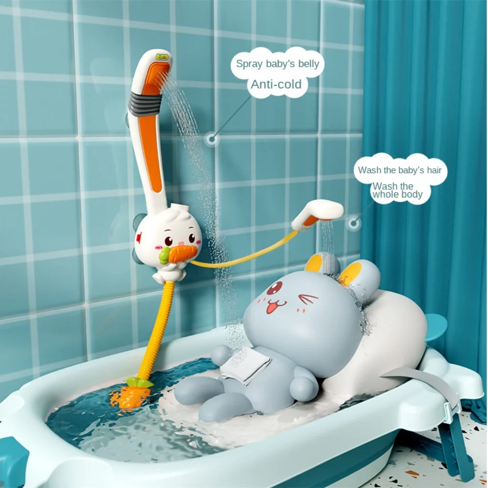 Removable Children's Rabbit Shower Toy with Shower Heads 3 Spray Modes Baby Electric Water Spray Toy Comfortable grip Waterproof