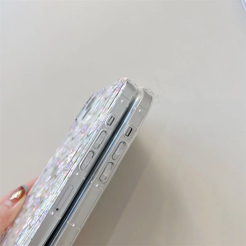 Small Florals Clear Phone Case For iPhone 17 Fundas iPhone 17 Pro Max 16 16e 15 14 Plus 13 11 12 17 Air Soft Silicone Back Cover
