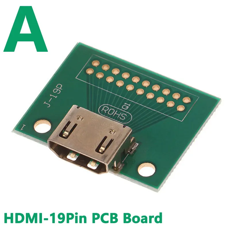 

HDMI-Compatible A Type 19Pin PCB Board Bond Wires Seals HD HDMI Socket Connector Female Seat Test Female Seat Gold-plated