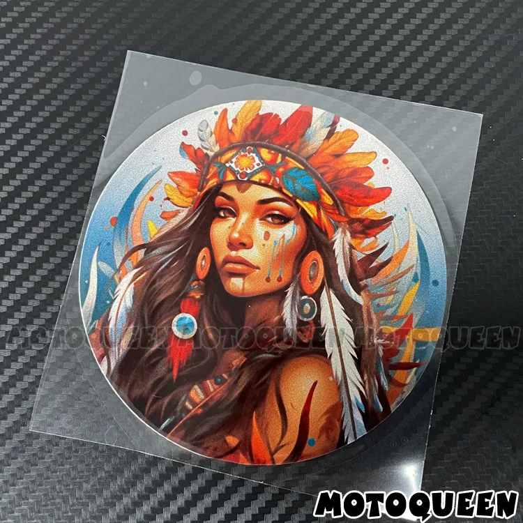 Motorbike Motorcycle Tank Pad Windshield Indian Female Rider Decals Stickers for Vintage Honda Kawasaki Suzuki Harley BMW