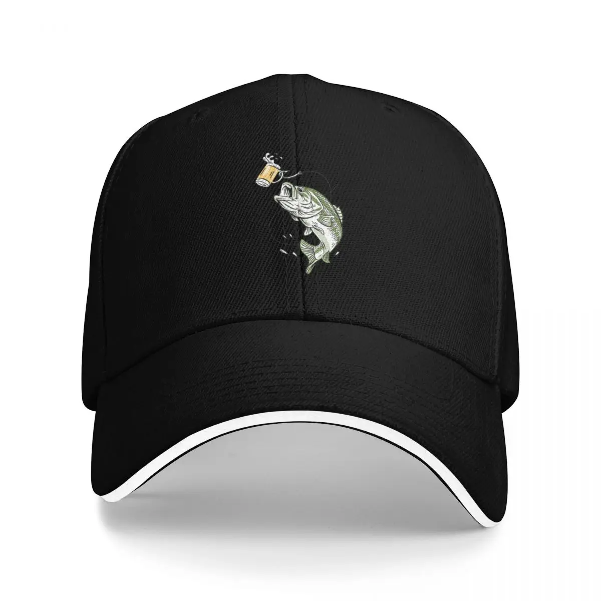 

Lager Lure Beer Bait Bass Baseball Cap Hood Anime Hat luxury caps Rave Women's Beach Outlet Men's