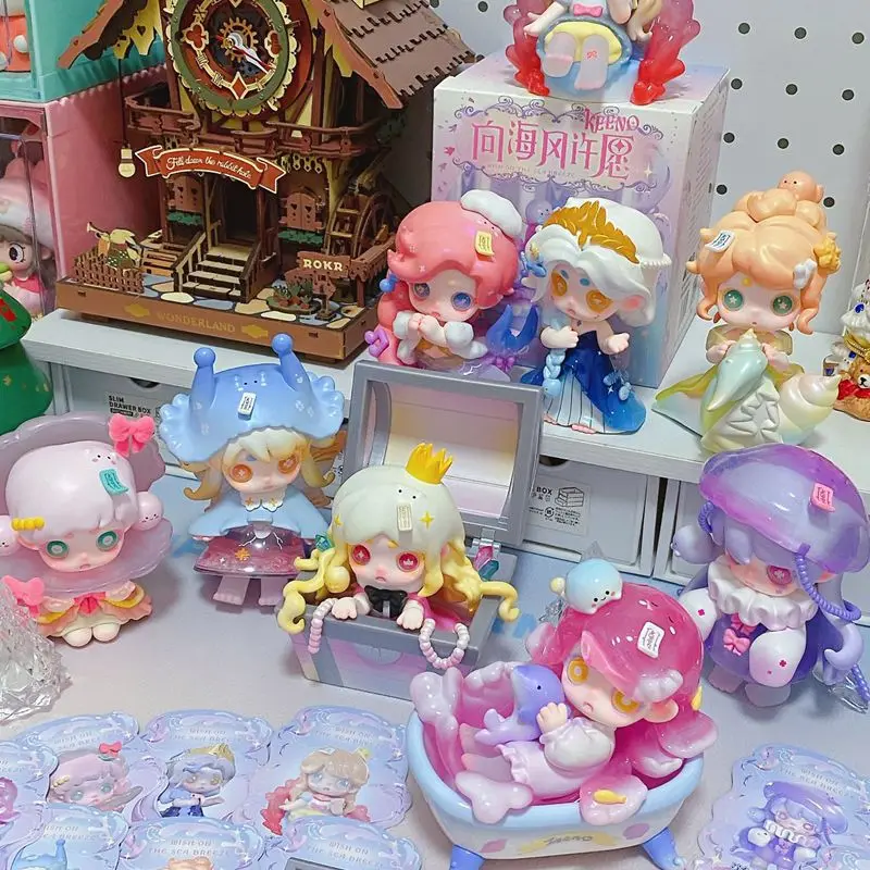 In Stock Original Ghost Keeno Blind Box Keeno V3 Wishes To The Sea Breeze Series Mystery Box Trendy Children Toys Birthday Gift