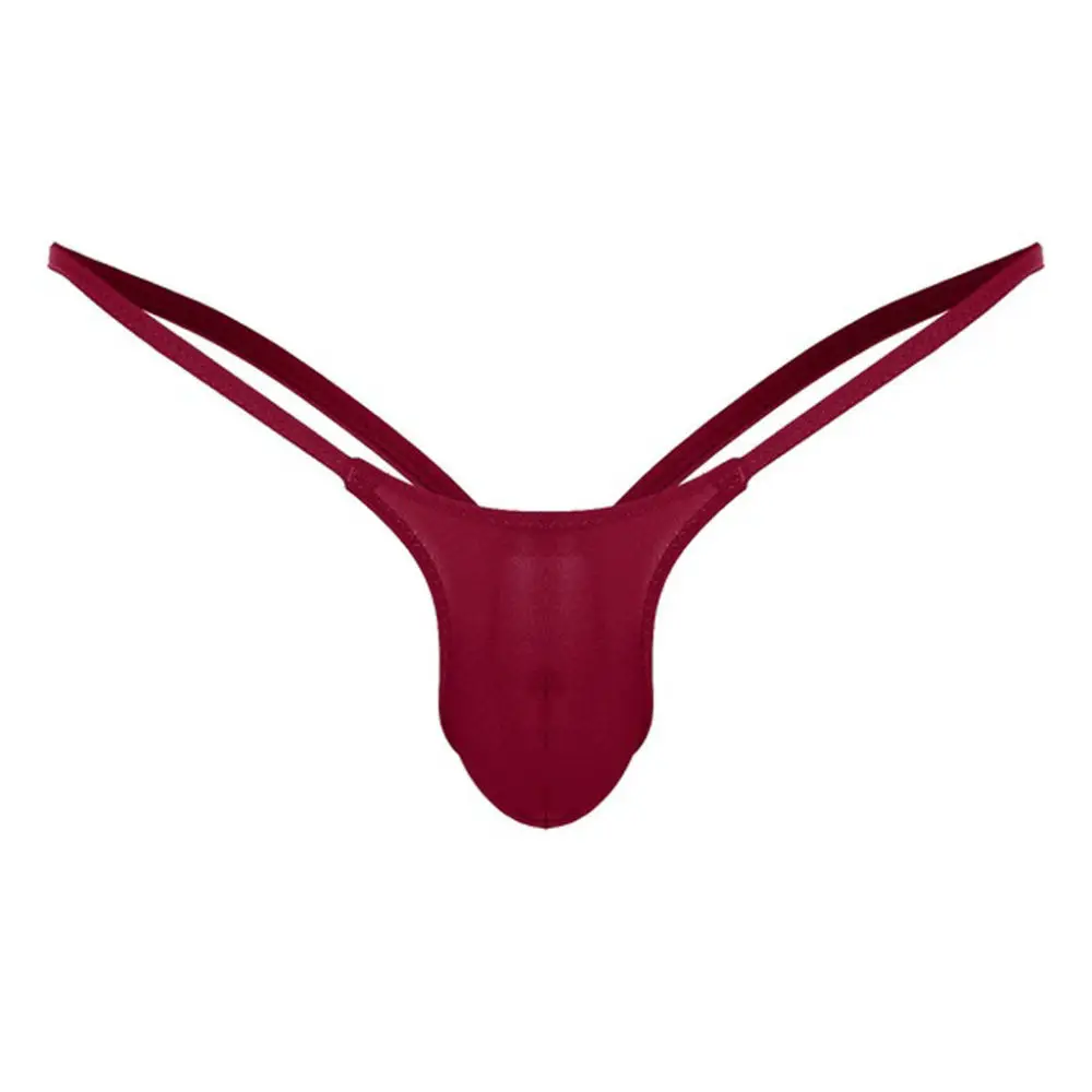 Mens Breathable Thong Underwear Sexy T Back Briefs Soft Spandex G String Comfortable Elastic Minimalist Style Daily Trunks