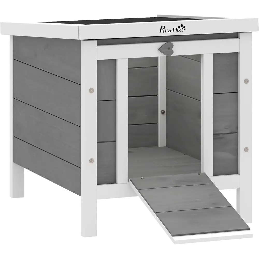 

Деревянный вольер для кроликов, морских свинок, уток и кур - серый, устойчивый к непогоде