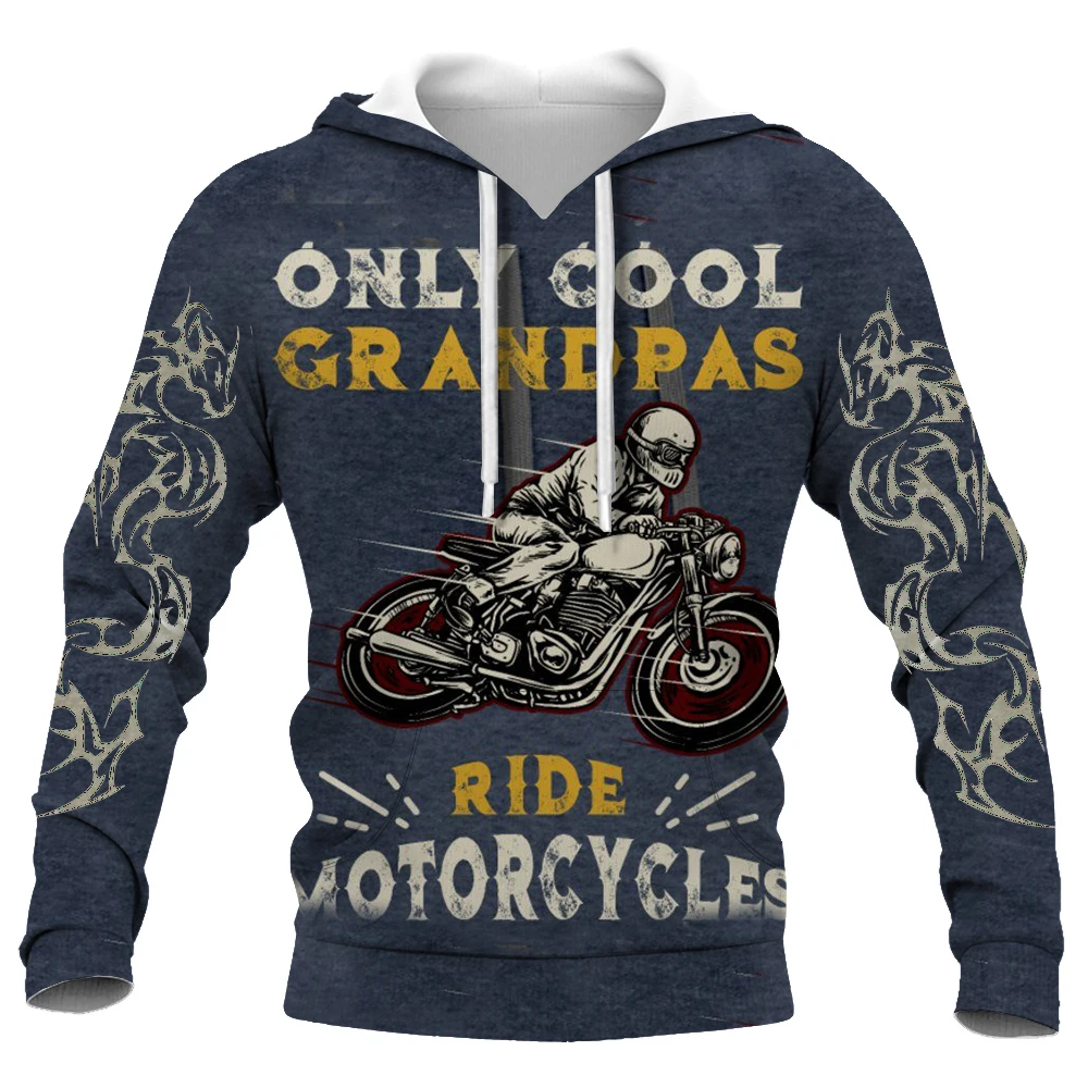 

Vintage Men's Hoodie 3D Printed Vogue Skull Motorcycle Hoodie Loose Hoody Tops Tracksuit Men Casual Man Hoodie Sweatshirts Tops