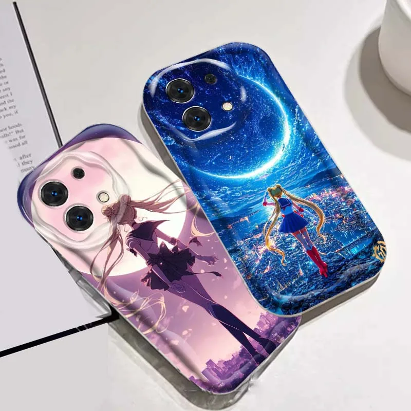 

S-Sailor M-Moon Popular Art For Xiaomi Redmi Note 14 13 12 12S 11 10 9 9S 8 Pro Plus 4G 5G Wave Oil Cover Soft Phone Case
