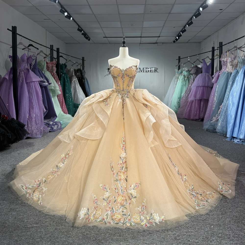 Novos Vestidos de Quinceañera 2026, Vestido de Baile, Vestido de 15 Anos, Vestido de Formatura, com Bordados de Cristal, Tomara que Caia, Vestido de 16 Anos, Vestido para Festa de Aniversário