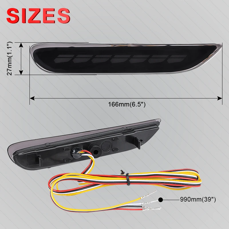 Rear Bumper LED Tail Brake Light For Nissan Pathfinder Altima Rogue/Infiniti Q50 Q60 Q70 JX35 QX30 QX60 QX80 Warning Stop Lamp