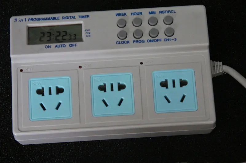 

1 шт., 3680 Вт, таймер для аквариумных волновых светильников, программируемая вилка 220 В/16 А