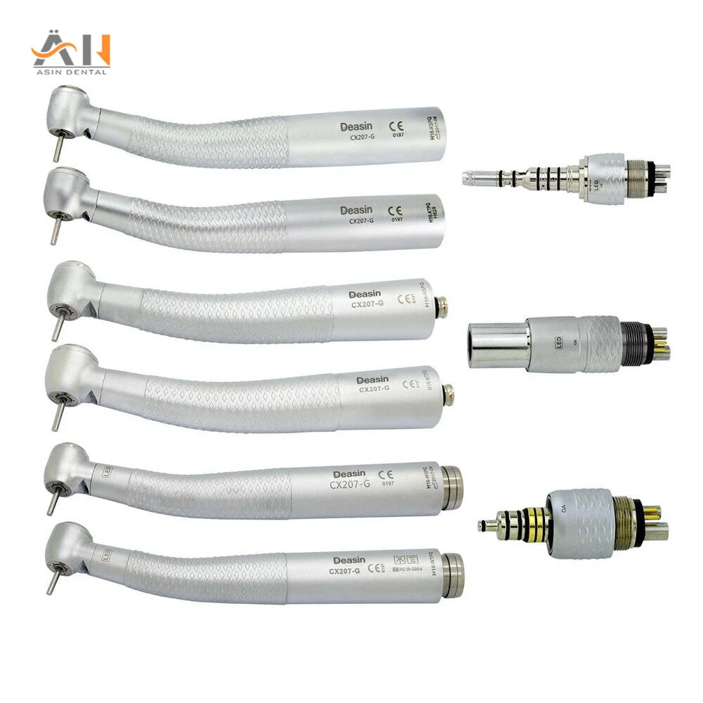 

COXO YUSENDENT Dental LED Fibre Optic High Speed Handpiece CX207-G Dental Air Turbine fit for kavo nsk w&h M6 Coupler