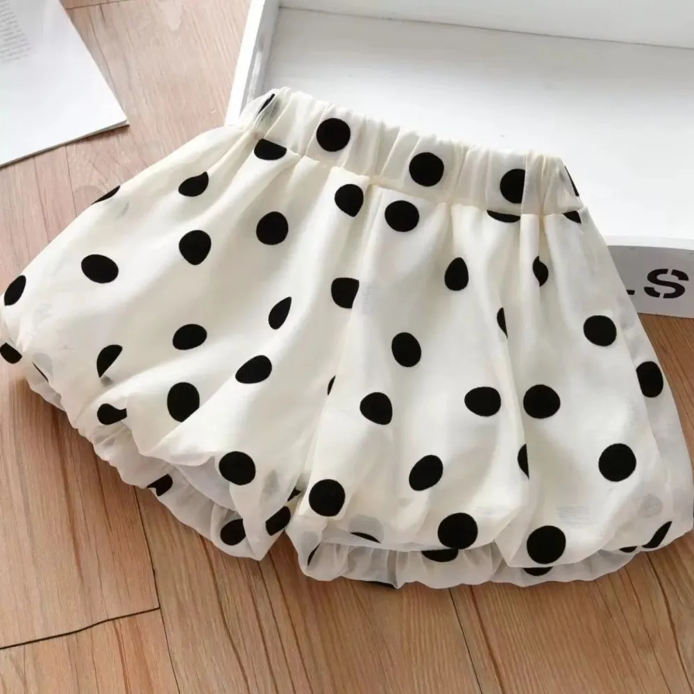 Image 5: Pantalon décontracté coréen à gros pois, polyvalent, style bloomers, short à taille élastique, été