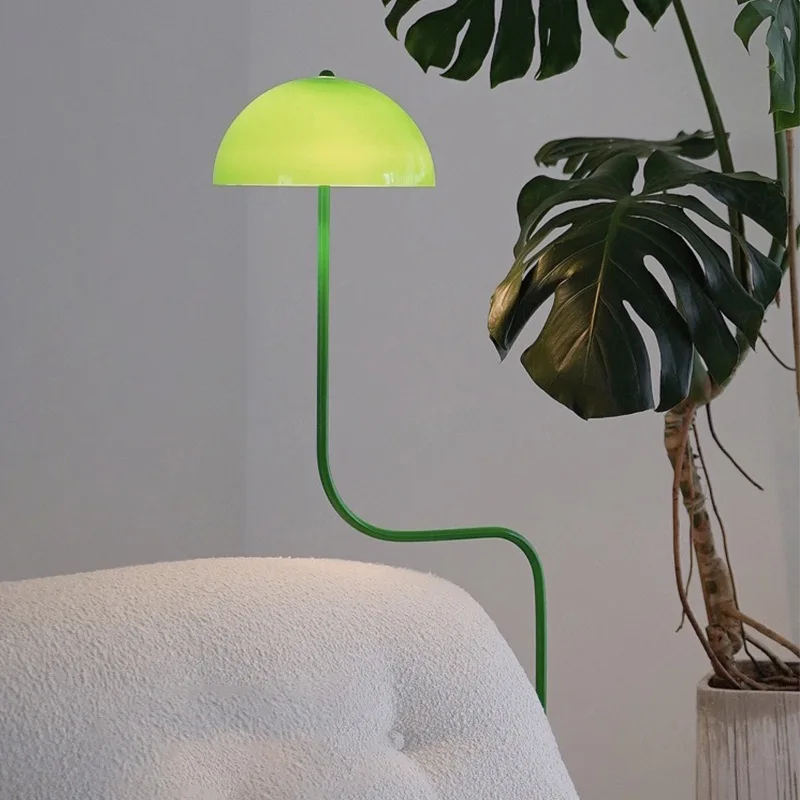 Simple living room sofa edge art floor lamp creative bedroom bedside Danish jadeite