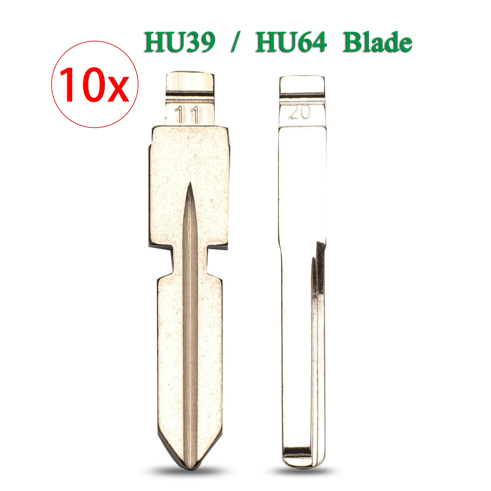 

Jingyuqin, 10 шт., складной дистанционный автомобильный ключ, пустой брелок для Mercedes-Benz E Class, Uncut HU64 HU39, замена