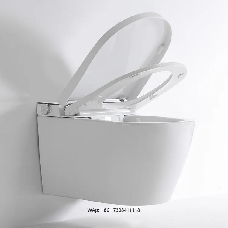 Modern Design Intelligent Wall Mounted Toilet With Concealed tank Automatic Hanging Wc