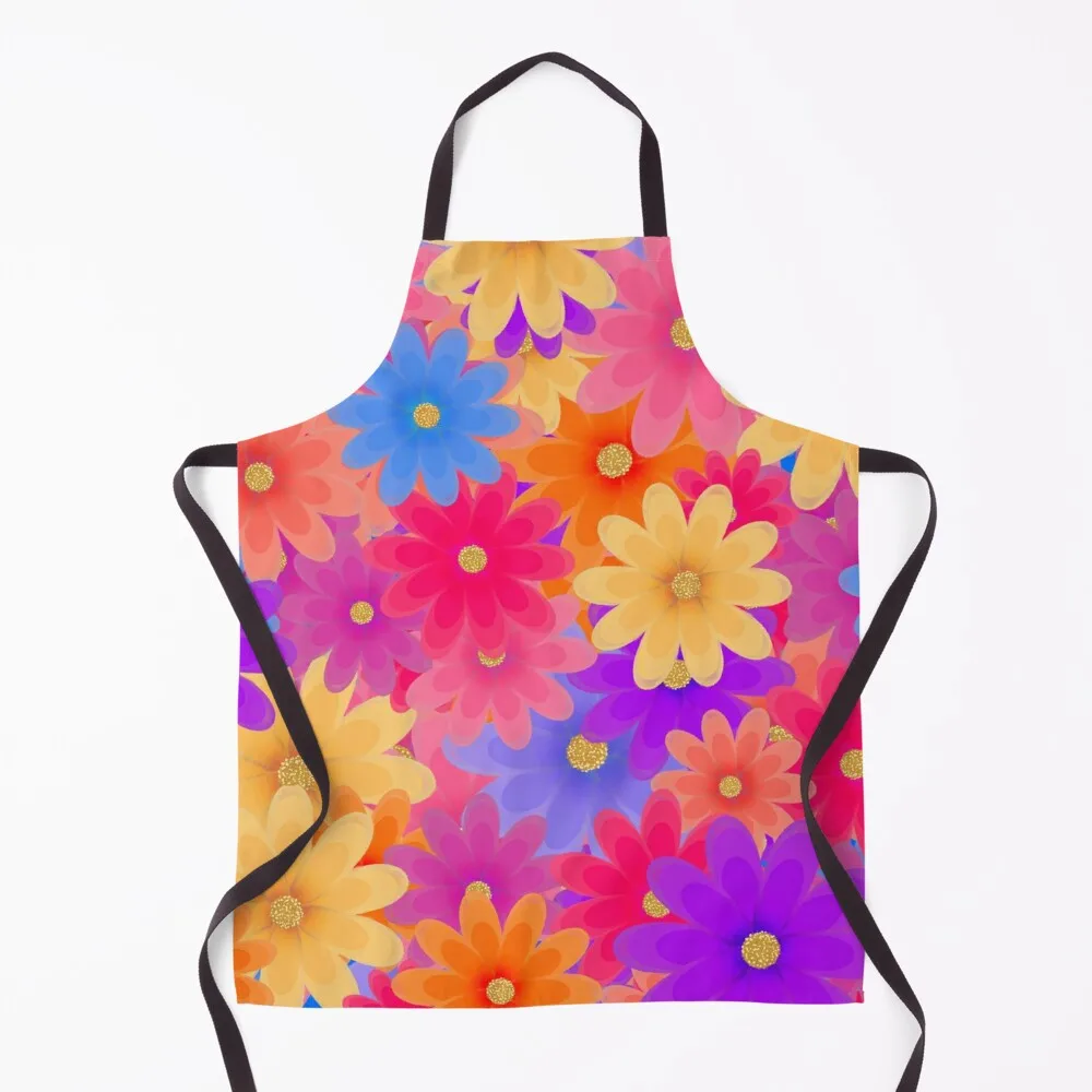 

Colorful Flower Power Springtime Celebration Apron carpenter Kitchen Things For Home for home useful pieces Apron