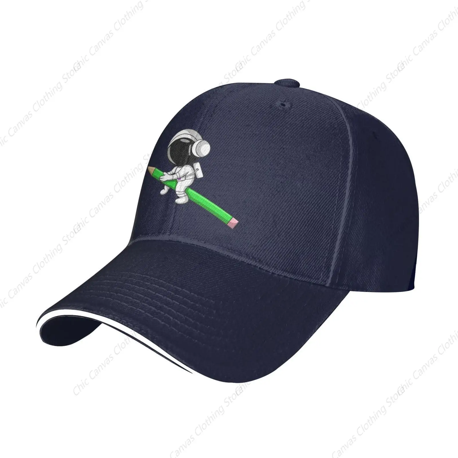 

Astronaut Sitting On A Pencil Baseball Cap Women Men Hat Adjustable Golf Caps Dad Sun Hat Breathable Hip Hop Cap For Outdoor